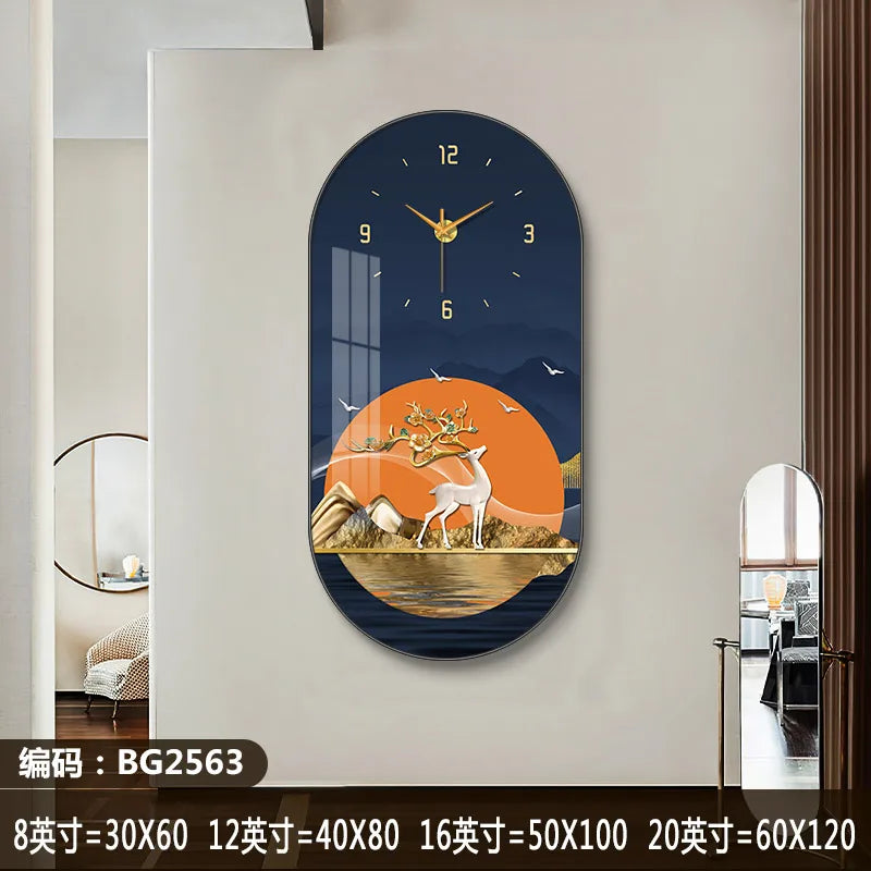Modern luxury wall clock living room household fashion restaurant decorative painting creative wall hanging silent clock