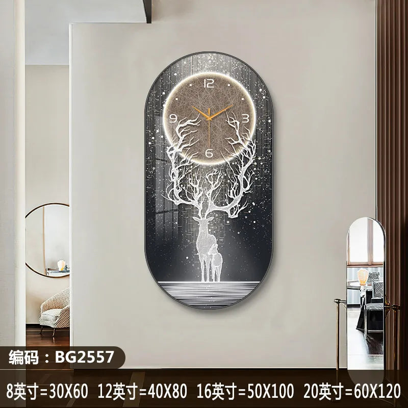 Modern luxury wall clock living room household fashion restaurant decorative painting creative wall hanging silent clock