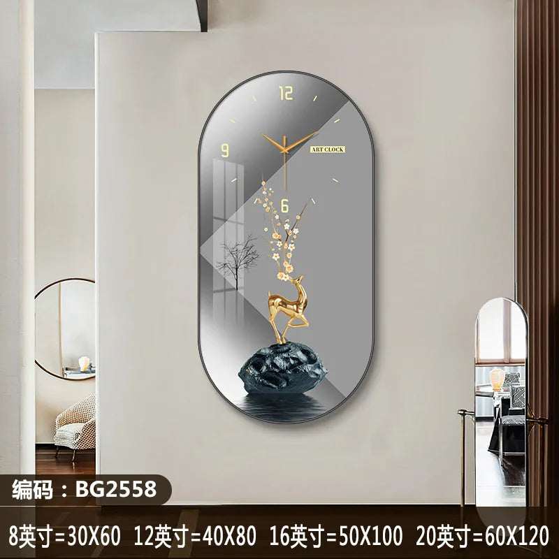 Modern luxury wall clock living room household fashion restaurant decorative painting creative wall hanging silent clock
