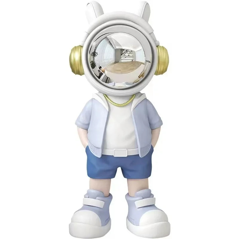Creative Resin Astronaut Figure Light Luxury Listen To The Song Astronaut Decoration Figure Desktop Modeling Spaceman Figure