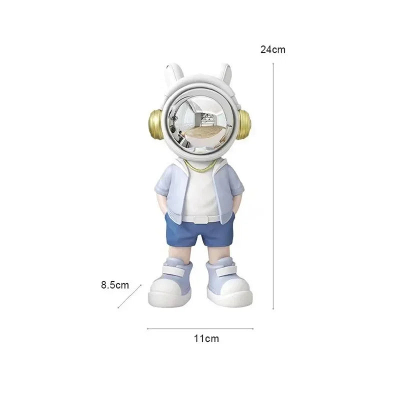 Creative Resin Astronaut Figure Light Luxury Listen To The Song Astronaut Decoration Figure Desktop Modeling Spaceman Figure