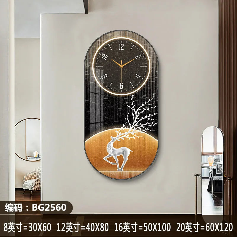 Modern luxury wall clock living room household fashion restaurant decorative painting creative wall hanging silent clock