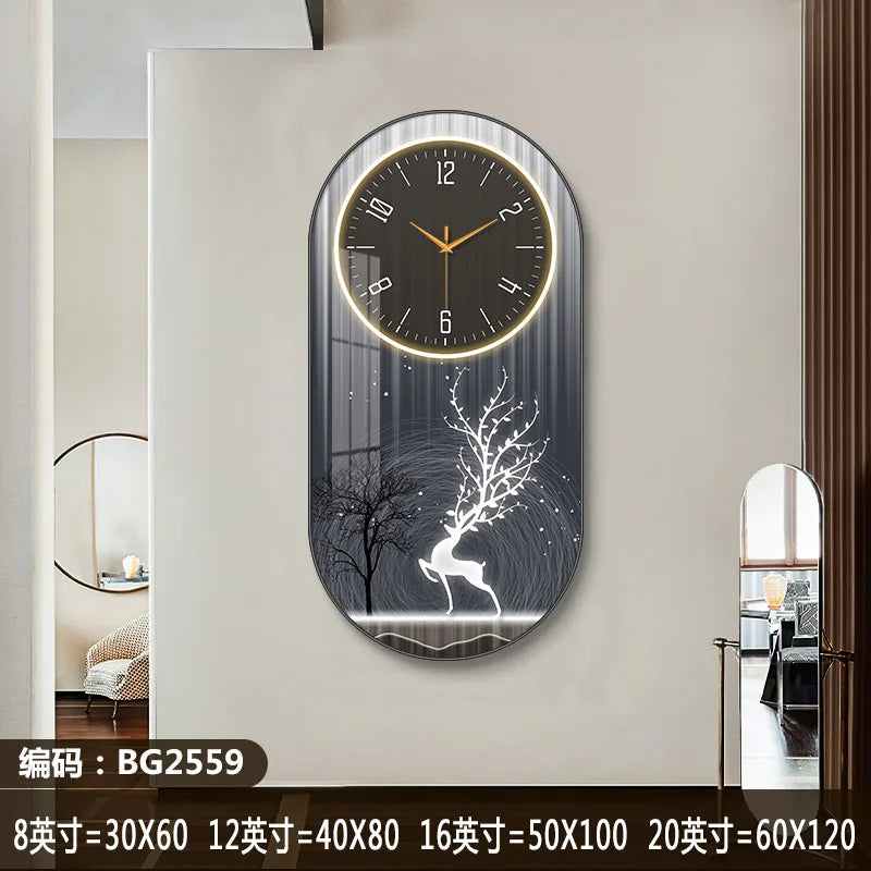 Modern luxury wall clock living room household fashion restaurant decorative painting creative wall hanging silent clock