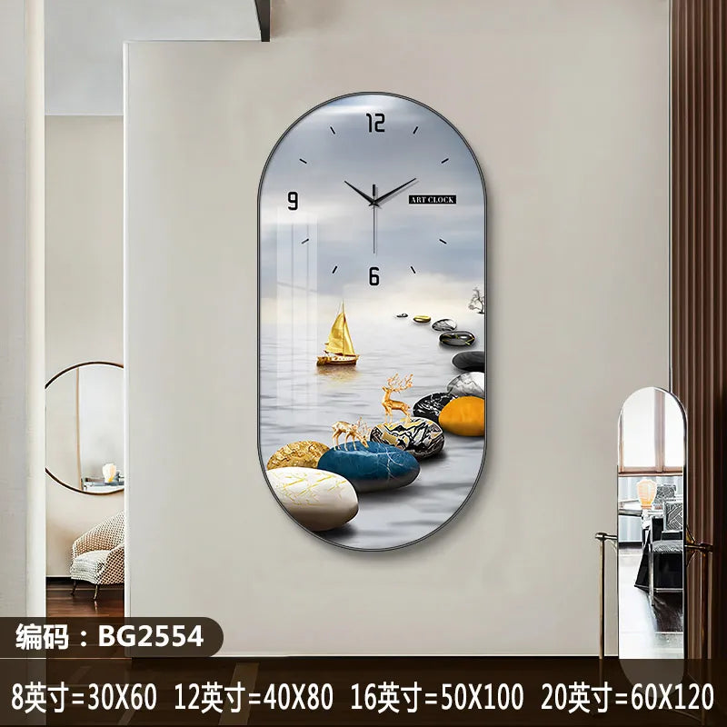 Modern luxury wall clock living room household fashion restaurant decorative painting creative wall hanging silent clock