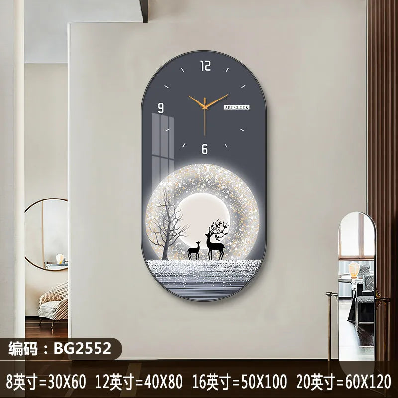 Modern luxury wall clock living room household fashion restaurant decorative painting creative wall hanging silent clock